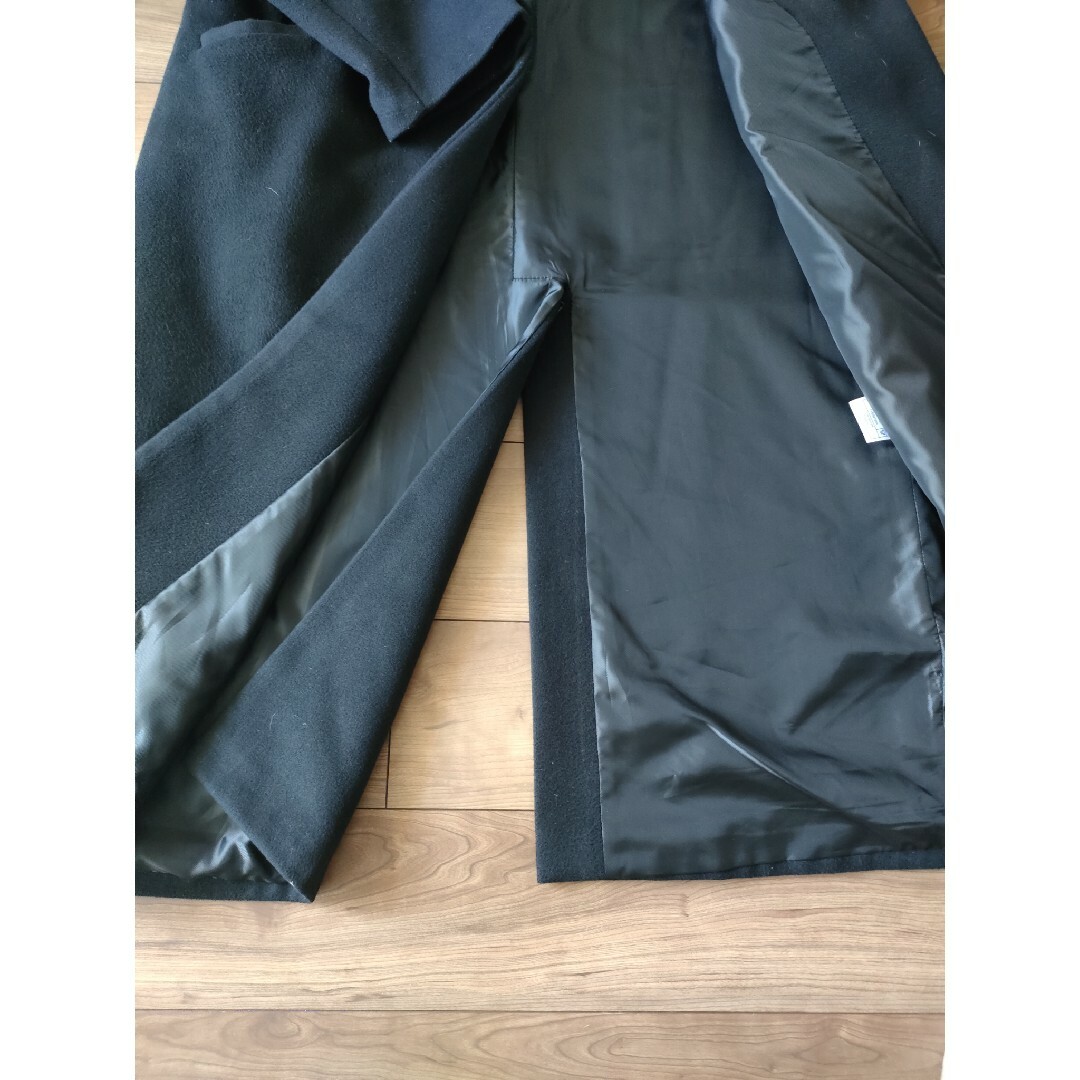 ブラックロングコート レディースのジャケット/アウター(ロングコート)の商品写真