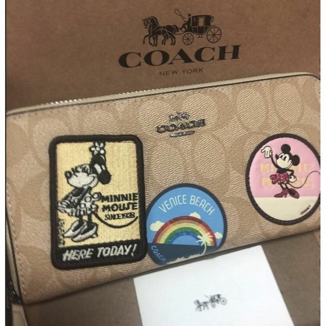 COACH(コーチ)の【匿名配送】⭐ミニーワッペン長財布 コーチ×ディズニーコラボ レディースのファッション小物(財布)の商品写真