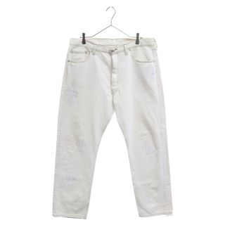 CHROME HEARTS クロムハーツ ×LEVI'S U VNTG JEAN BL/ORNG TAB リーバイス517 クロスパッチ付 ウォッシュドデニムパンツ インディゴ