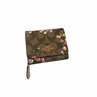 COACH - ❤️【匿名配送】三つ折財布 カーキマルチ シグネチャー 花柄 ...