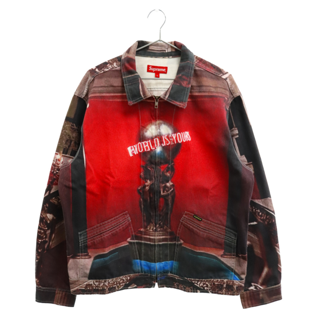 SUPREME シュプリーム 17AW Scarface The World Is Yours Denim Jacket スカーフェイス デニムジャケット レッド