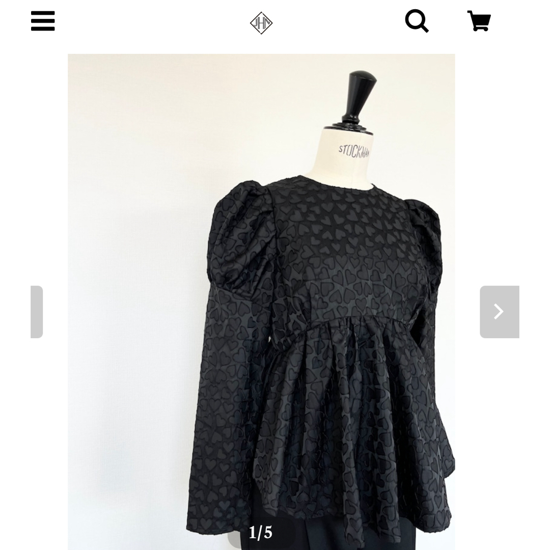 Chesty - jnhearts Heart blouse/Blackの通販 by canchan's shop