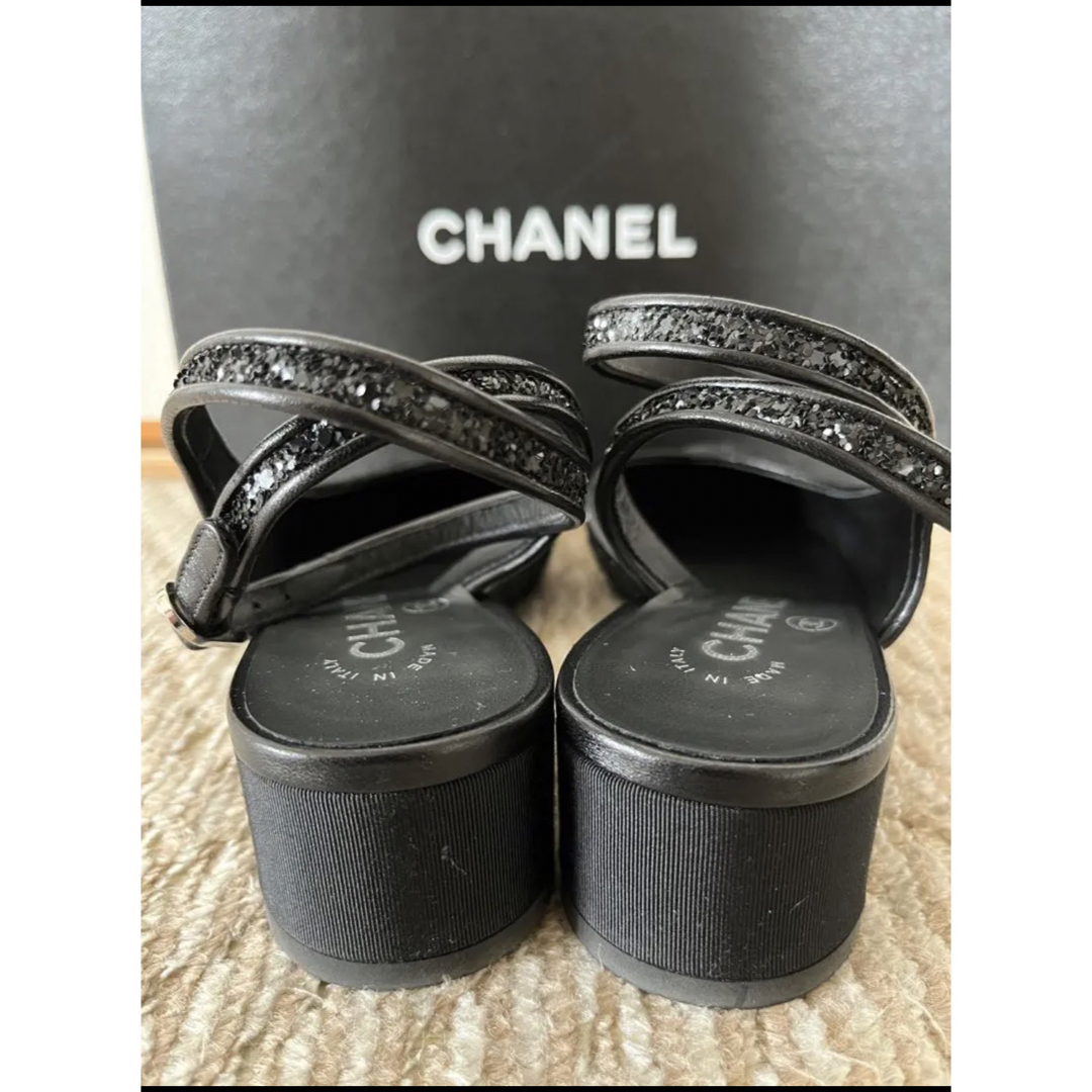 【週末値下げ】シャネルCHANEL❤︎ストラップパンプス❤︎36.5  ブラック