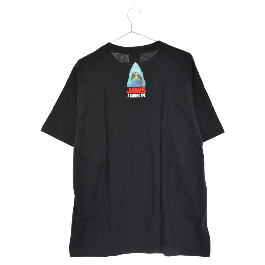 A BATHING APE アベイシングエイプ JAWS TEE ジョーズ フロントシャーク半袖Tシャツ ブラック 1C23110971