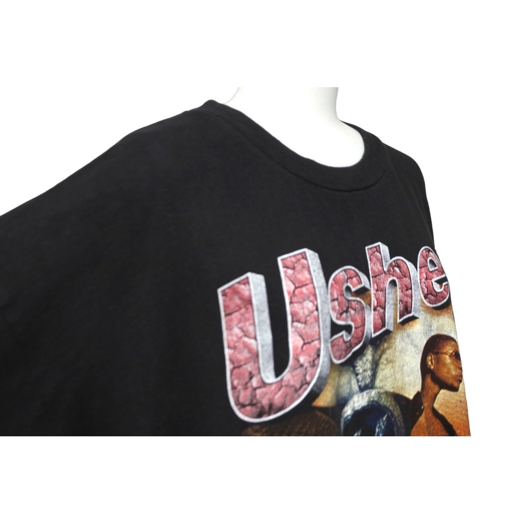 USHER アッシャー 半袖Tシャツ ラップT プリントT トップス R&B U Got It Bad コットン ブラック XL ユニセックス 美品 中古 55145 レディースのトップス(Tシャツ(半袖/袖なし))の商品写真