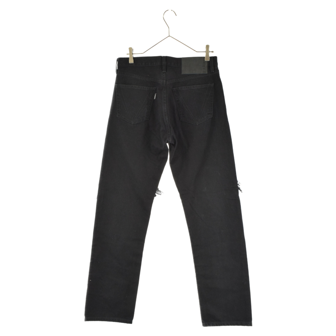 VETEMENTS ヴェトモン 20AW ニーパッチダメージ加工デニムパンツ インディゴブラック MAH20PA030 1
