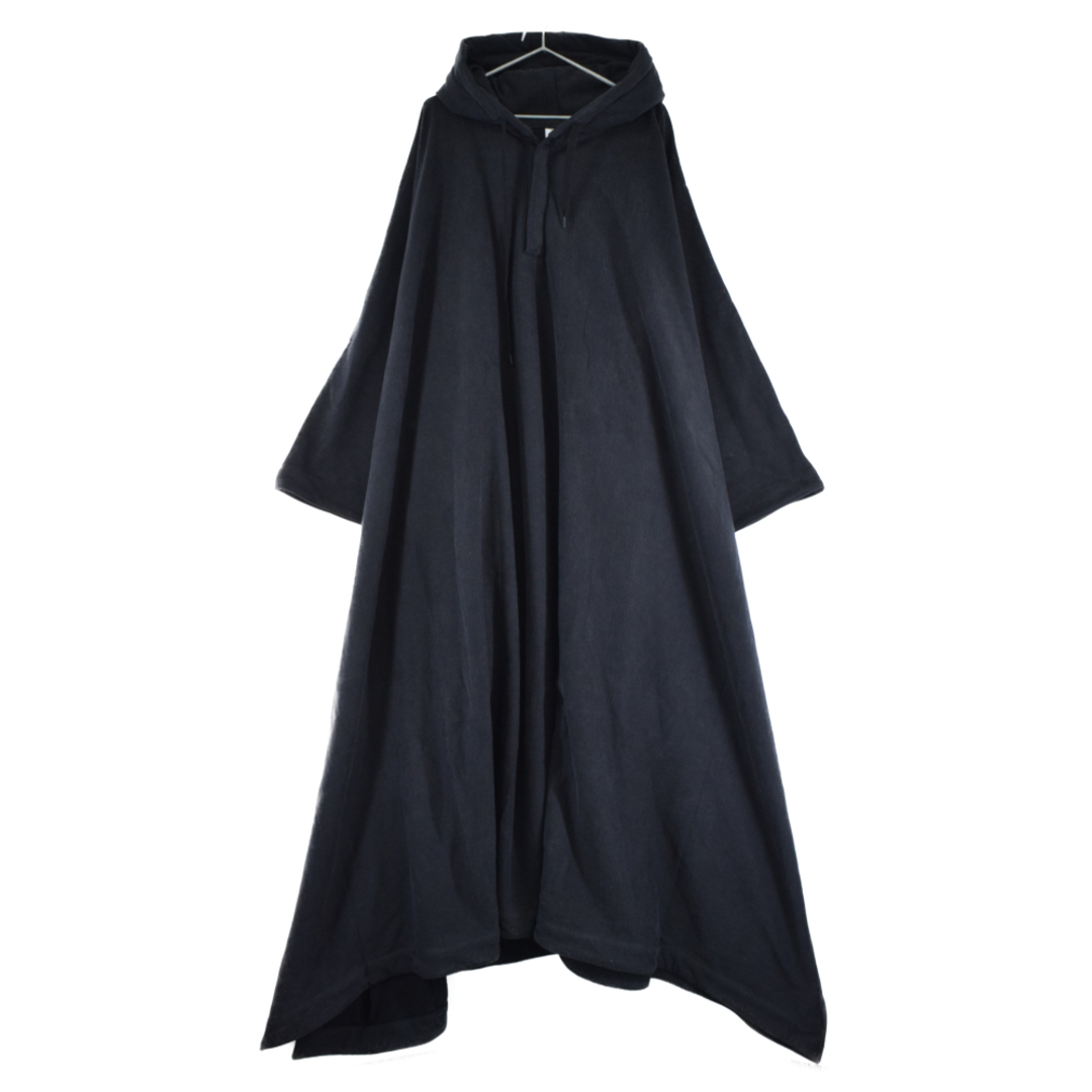 VETEMENTS ヴェトモン 23SS MOLTON HOODED BLANKET PONCHO フード付き ブランケット ポンチョ ガウン ブラック UE63PO100