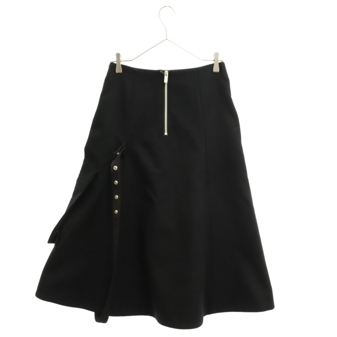 Sacai サカイ 23AW Wool Melton Skirt ウールメルトン ポケット スカート レディース ブラック 23-06954 1