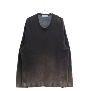 ヨウジヤマモト(Yohji Yamamoto)のYohji Yamamoto POUR HOMME ヨウジヤマモト プールオム 22AW 抜染加工グラデーション ウールニット セーター ブラウン HE-K05-193(ニット/セーター)