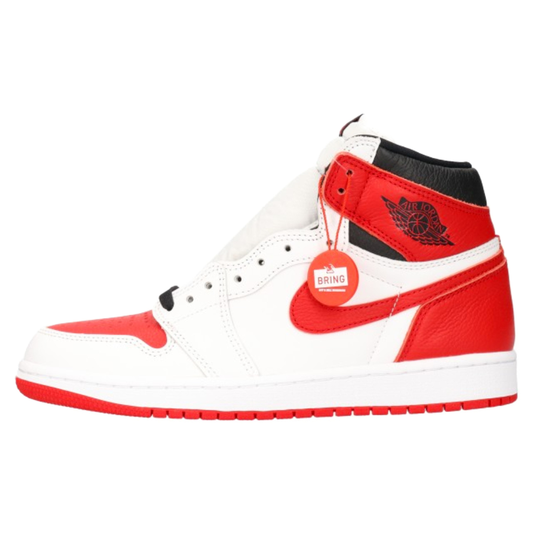 105センチ甲NIKE ナイキ AIR JORDAN 1 HIGH OG Heritage 555088-161 エアジョーダンワン ハイオージーハイカットスニーカー ヘリテージ ホワイト/レッド US8.5/26.5cm