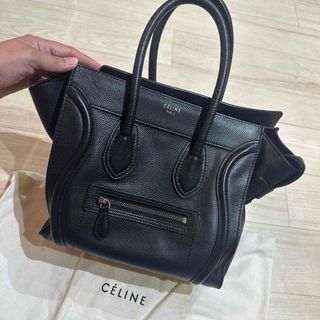 セリーヌ(celine)のセリーヌ　ラゲージ　マイクロ　ブラック(ハンドバッグ)