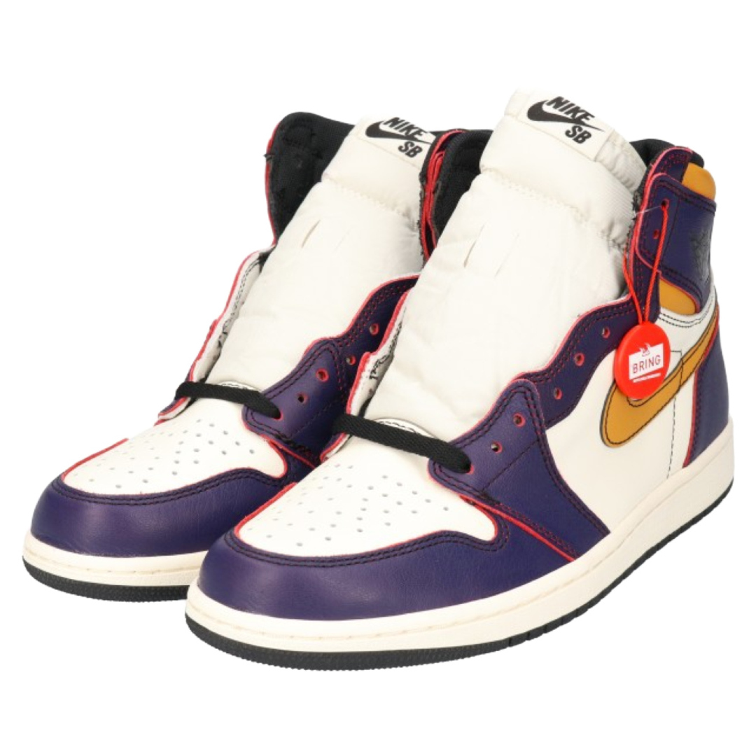 NIKE SB ナイキエスビー AIR JORDAN 1 RETRO HIGH OG DEFIANT LAKERS CD6578-507  エアジョーダン1 ハイ ディフィアント レイカーズ シカゴ ハイカットスニーカー US10/28cm