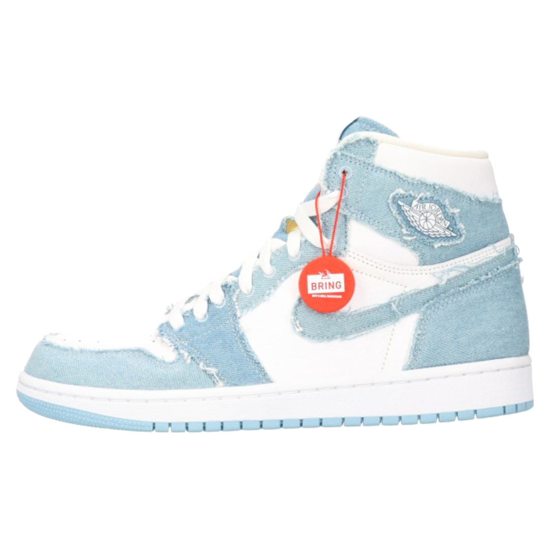 NIKE ナイキ WMNS AIR JORDAN 1 HIGH OG DENIM DM9036-104 ウィメンズ エアジョーダン1 ハイ OG デニム ハイカットスニーカー US10.5/27.5cm ホワイト/ブルー