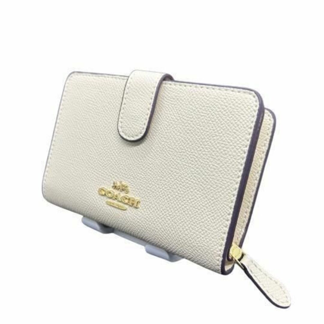 COACH 折り財布　チョーク　ホワイト　白色