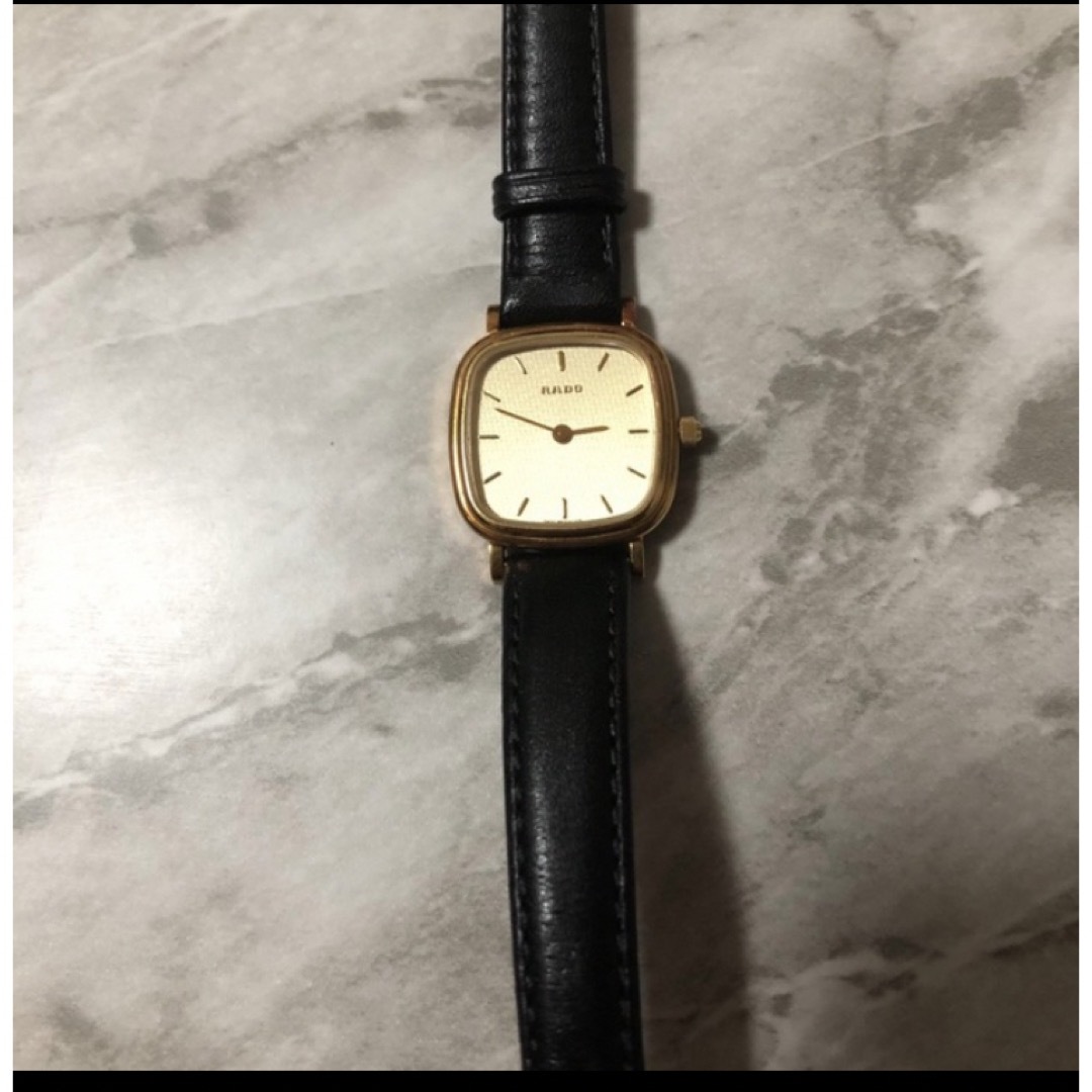 RADO sapphire crystal レディース腕時計　黒×ゴールドカラー腕時計