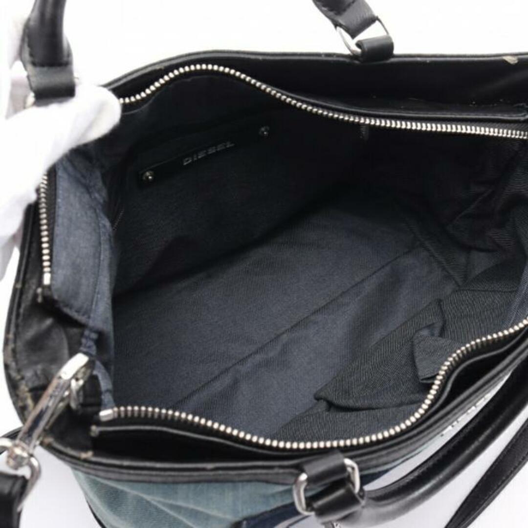 DIESEL(ディーゼル)の ハンドバッグ デニム レザー コーティングキャンバス ライトブルー ブルー ブラック 2WAY レディースのバッグ(ハンドバッグ)の商品写真