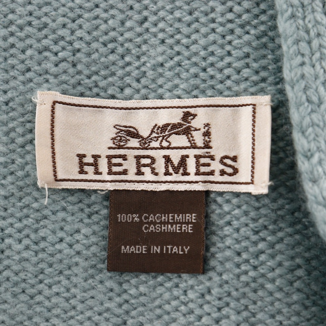 Hermes(エルメス)の【HERMES】エルメス カシミヤ 水色 ユニセックス マフラー レディースのファッション小物(マフラー/ショール)の商品写真