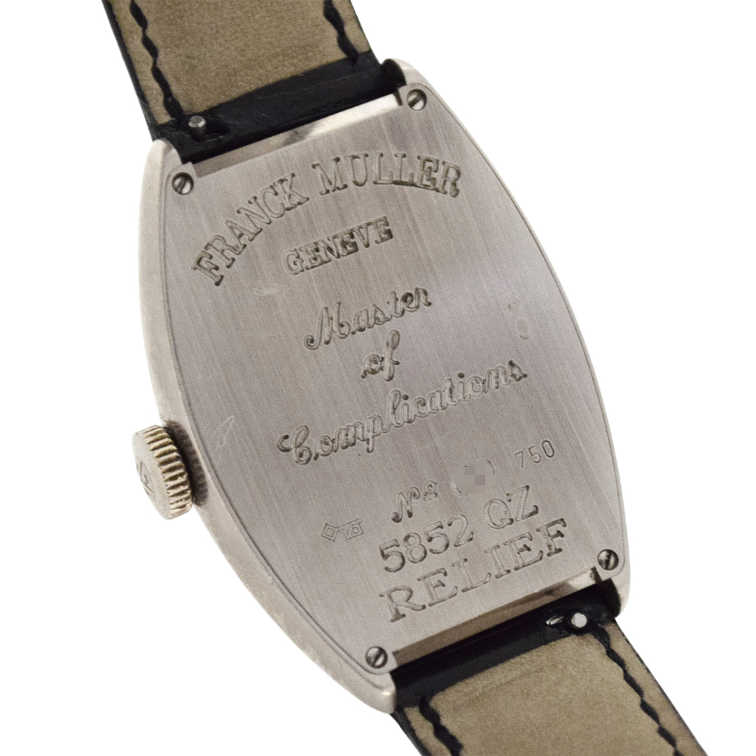 K18WG FRANCK MULLER フランクミュラー  トノーカーベックス レリーフ  5852QZ  メンズ 腕時計
