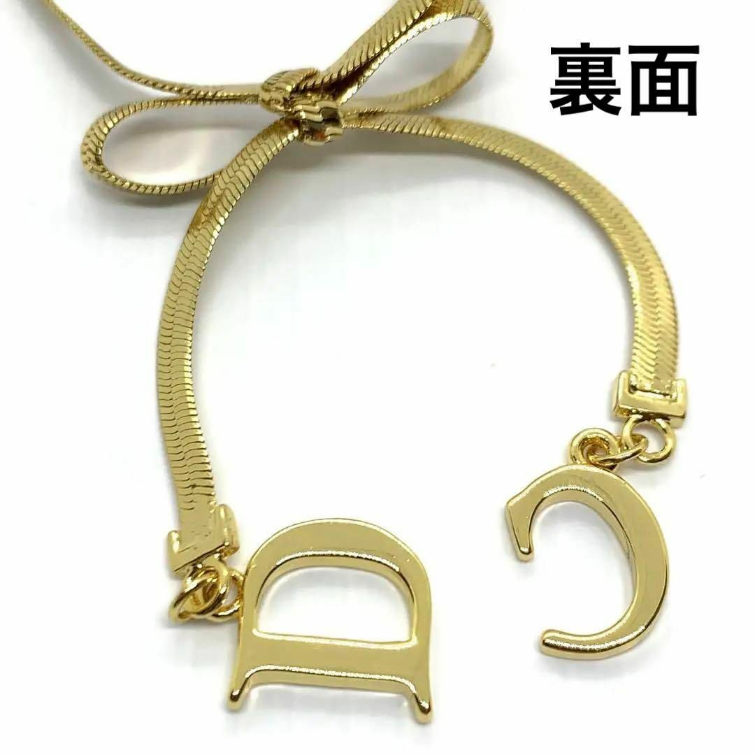 ☆極美品 試着程度☆ディオール蝶々結びリボン ネックレス #09129y132