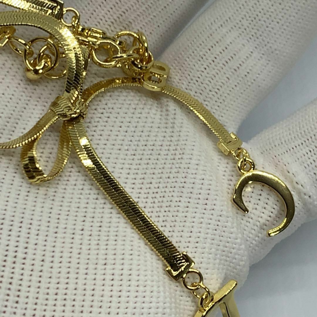 ☆極美品 試着程度☆ディオール蝶々結びリボン ネックレス #09129y132