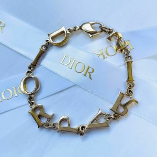 Christian Dior - 美品 Dior ブレスレット CD ロゴ ゴールド 19cmの