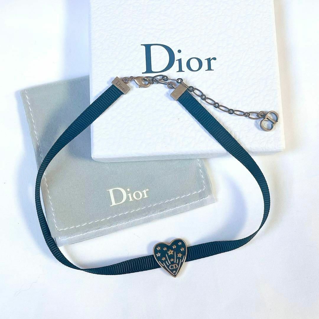 極美品 Dior ハート CDロゴ チョーカー 刻印あり 星 J´ADIOR-