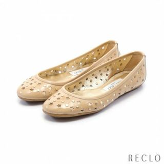 ジミーチュウ(JIMMY CHOO)の フラットシューズ スター エナメルレザー ベージュ(その他)