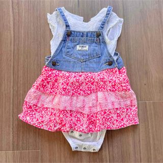 オシュコシュ　オーバーオール　ロンパース　3-6month pink