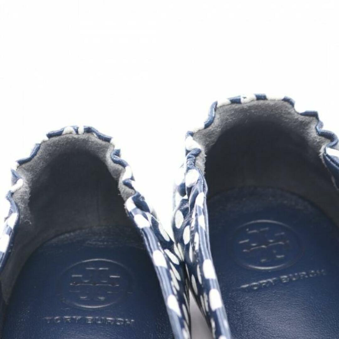 Tory Burch(トリーバーチ)の フラットシューズ バレエシューズ ドット柄 レザー ダークブルー ホワイト レディースの靴/シューズ(バレエシューズ)の商品写真