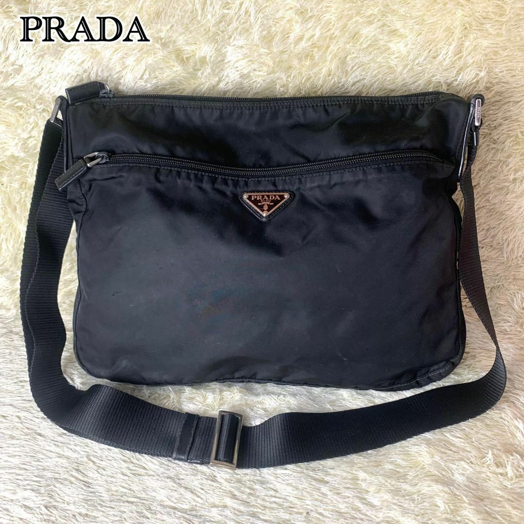 美品❗️ PRADA リュック　ナイロン　レザー　三角ロゴ　大人気❗️