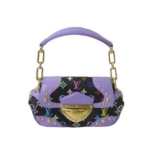 ルイヴィトン(LOUIS VUITTON)のLOUIS VUITTON ルイヴィトン ハンドバッグ マリリン クロコダイル モノグラム マルチカラー パープル M40127 美品 中古 55359(ハンドバッグ)