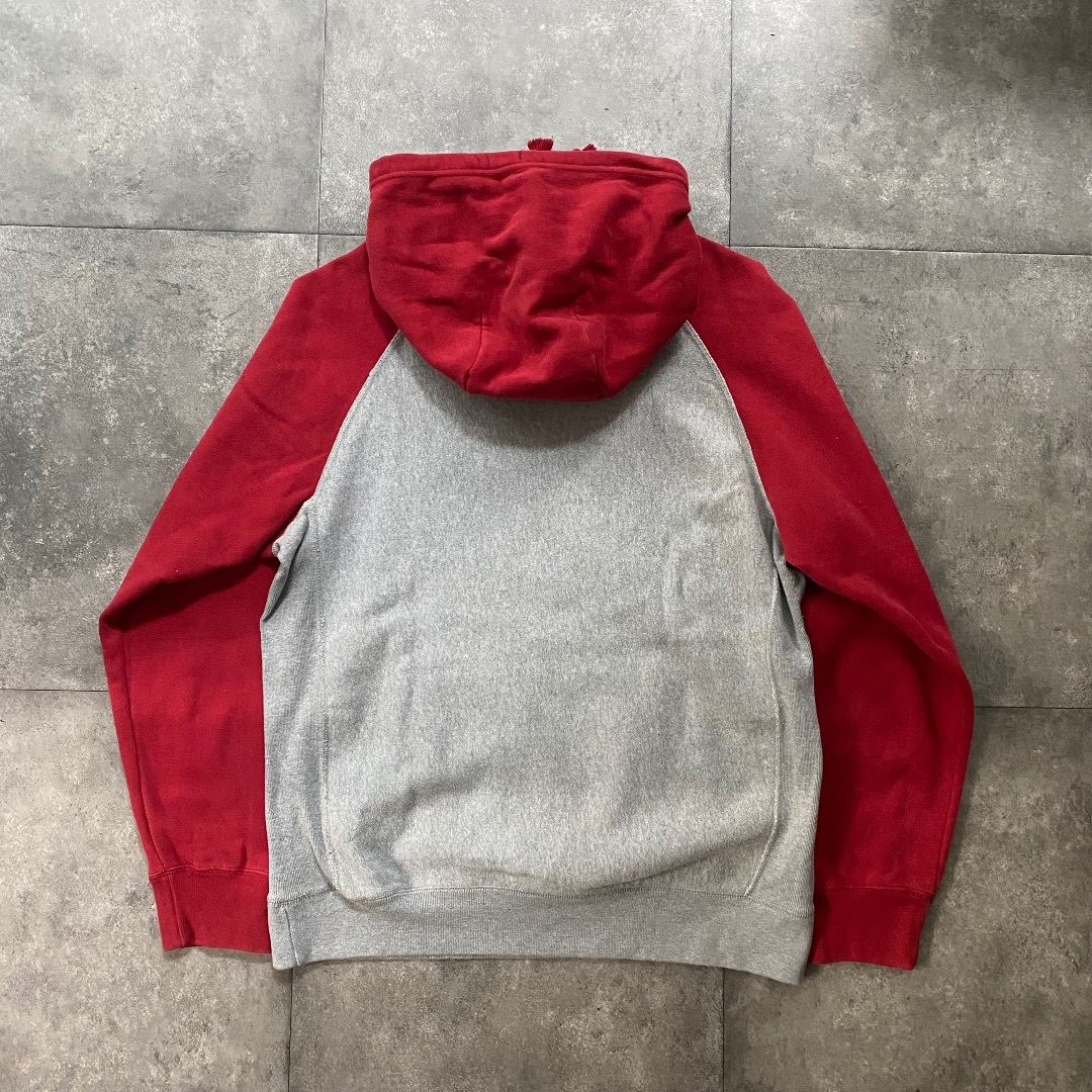 GAP(ギャップ)のoldGAP オールドギャップ ツートンラグランパーカー L グレー×レッド メンズのトップス(パーカー)の商品写真