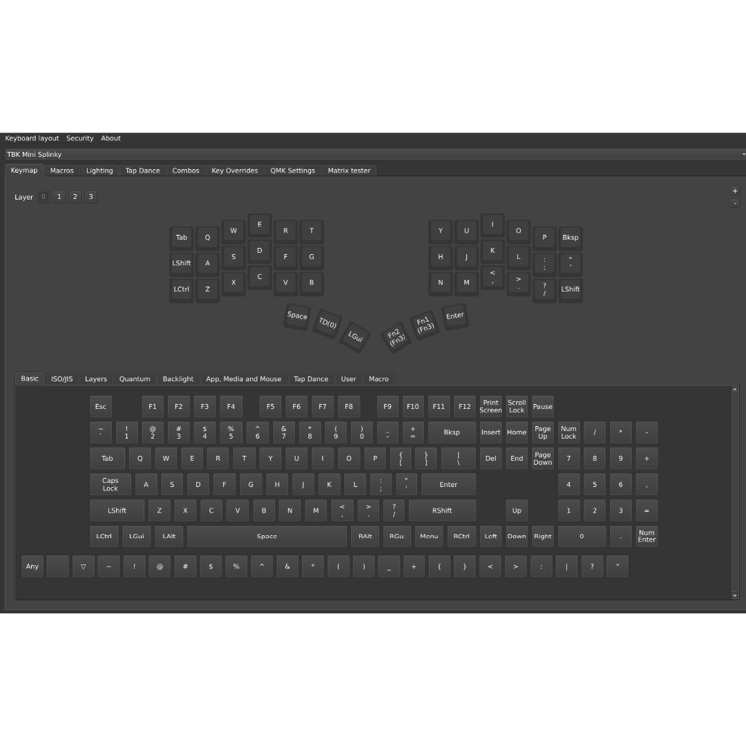 自作キーボード tbk mini