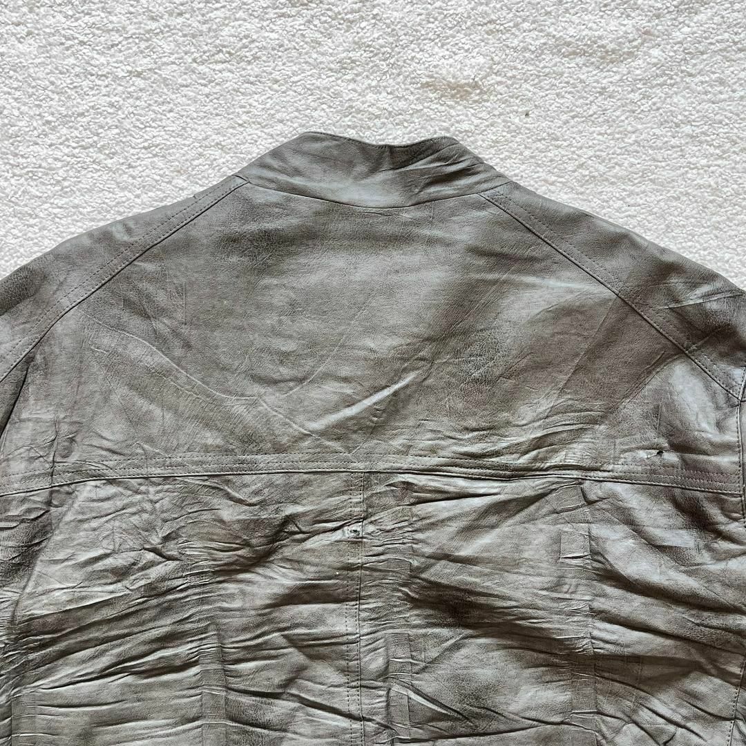 Calvin Klein(カルバンクライン)のカルバンクライン レザージャケット シングル ライダース ブルゾン L メンズのジャケット/アウター(レザージャケット)の商品写真