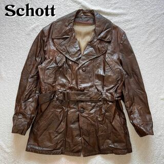 ショット(schott)のschott ショット レザーコート 古着 40 トレンチコート(レザージャケット)