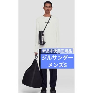 新品未使用 正規品 ジルサンダー ロゴトップス メンズ Sサイズ 長袖Tシャツ