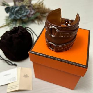 エルメス HERMES ブレスレット メドール オーストリッチ チェスナッツ ユニセックス 送料無料 55414f