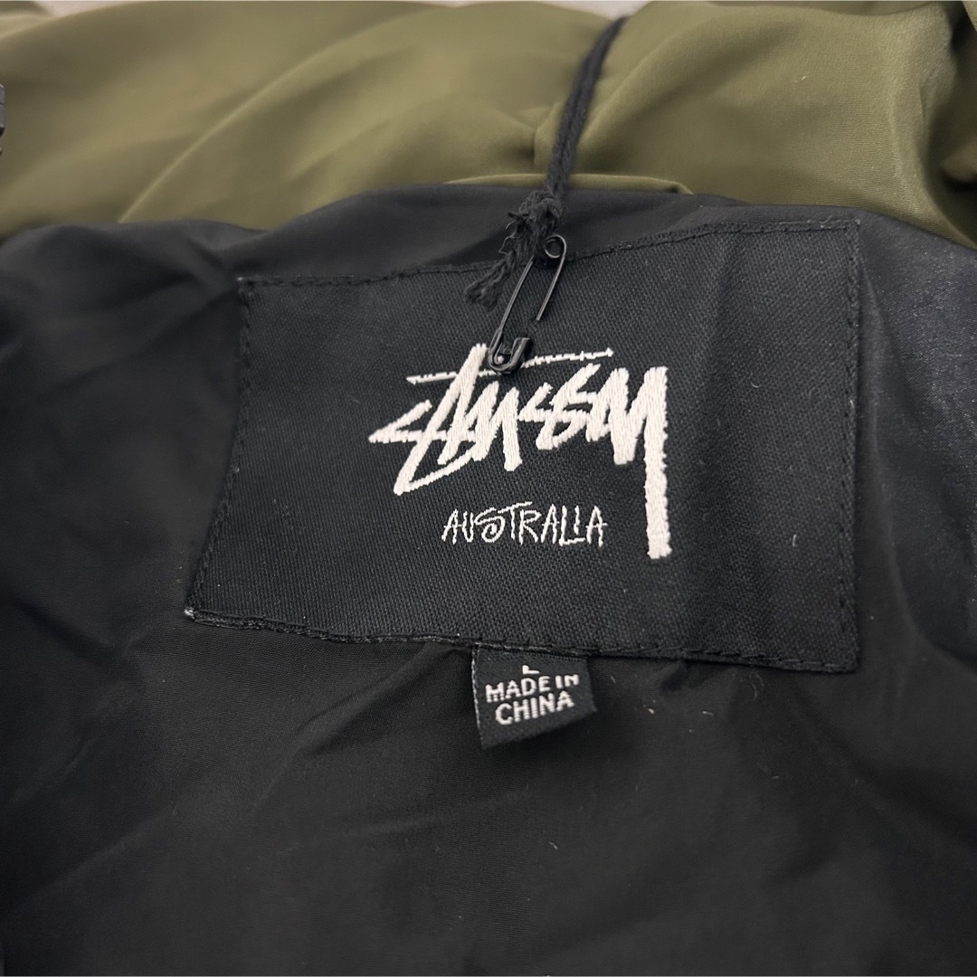 新品!!海外限定!! STUSSY カーキ 切り替え パファジャケットLサイズ 6