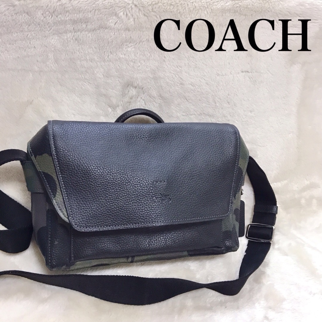 美品★ コーチ メンズ COACH ワイルド ビースト レザー ショルダーバッグ