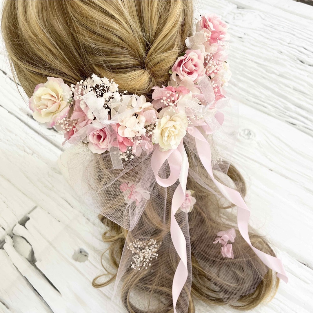 seetピンク  髪飾り　ヘッドドレス
