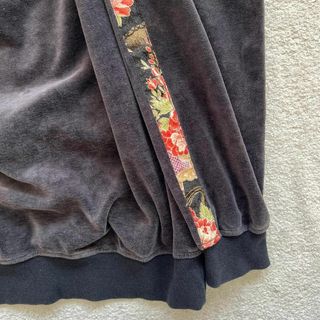 絡繰魂 からくりだましい ベロア スカジャン 鶴 刺繡 和柄 ジャケット