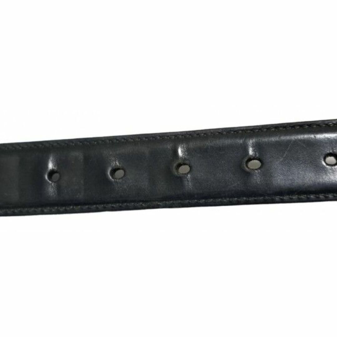 ブルガリ ベルト レザー 96cm 〜 85cm ブラック リバーシブル 黒-