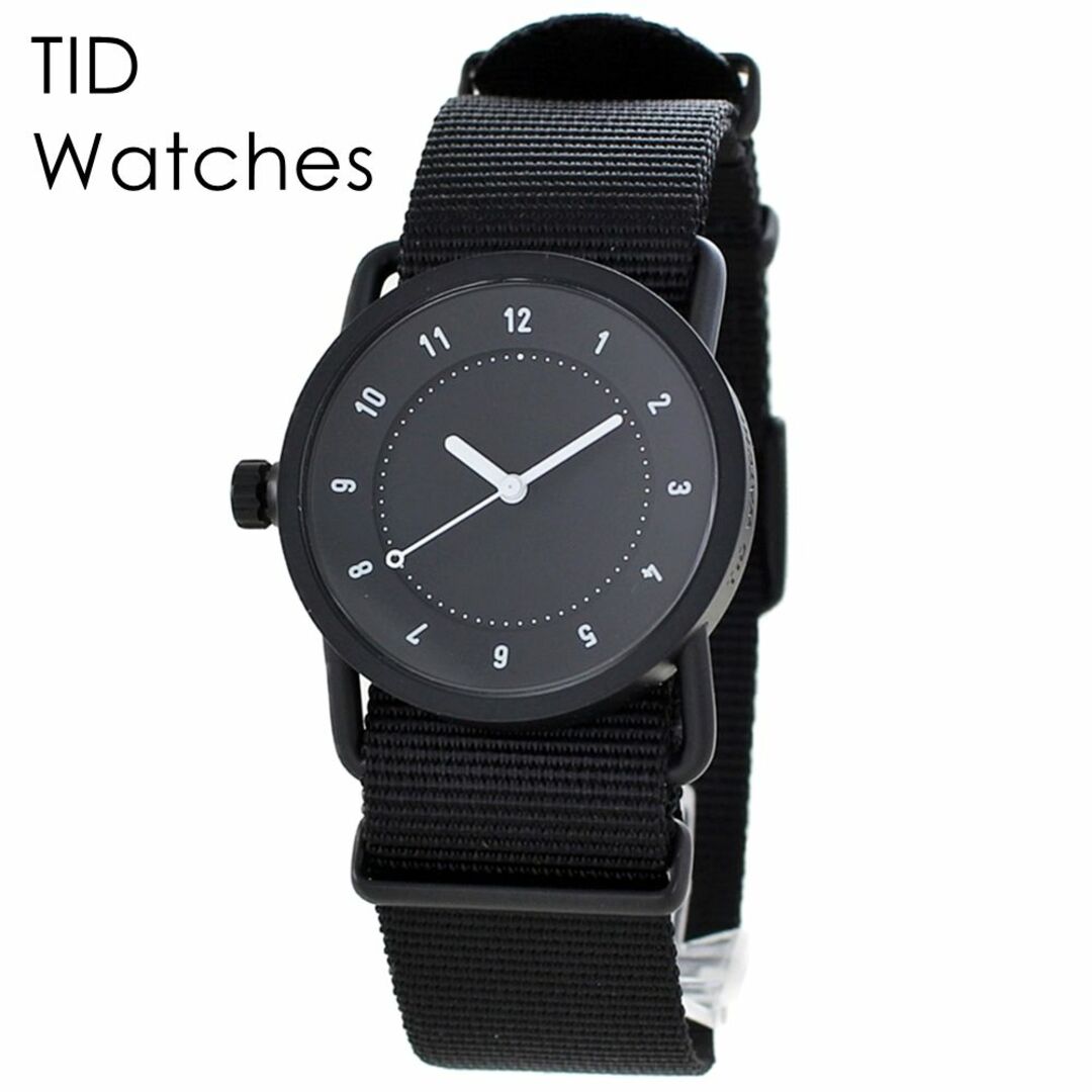 TID Watches(ティッドウォッチ)の訳あり アウトレット ティッドウォッチ 腕時計 ケース付き 持ち運び 1本用 レディース ブラック NATOベルト 女性ギフト 誕生日プレゼント 時計 仕事 面接 就活 入社 退職祝い 還暦祝い 贈り物 レディースのファッション小物(腕時計)の商品写真