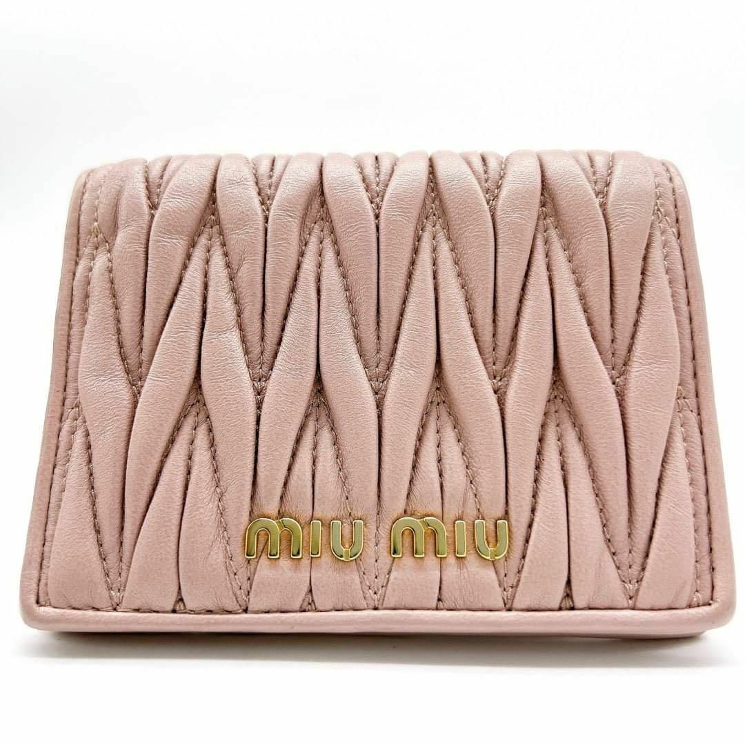 miumiu - 〘 極美品 〙ミュウミュウ 折り財布 マテラッセ ロゴ