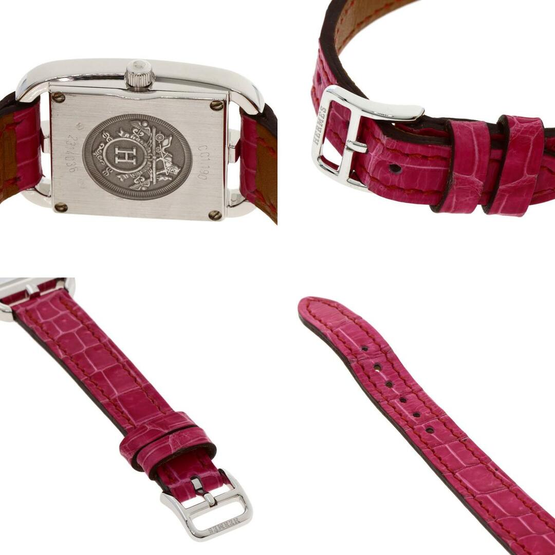 Hermes - HERMES CC1.190 ケープコッドミニ 腕時計 K18WG 革