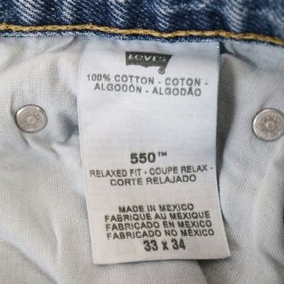 Levi's リーバイス 550 デニムパンツ アメカジ テーパード ライトブルー (メンズ 30/30)   O4883