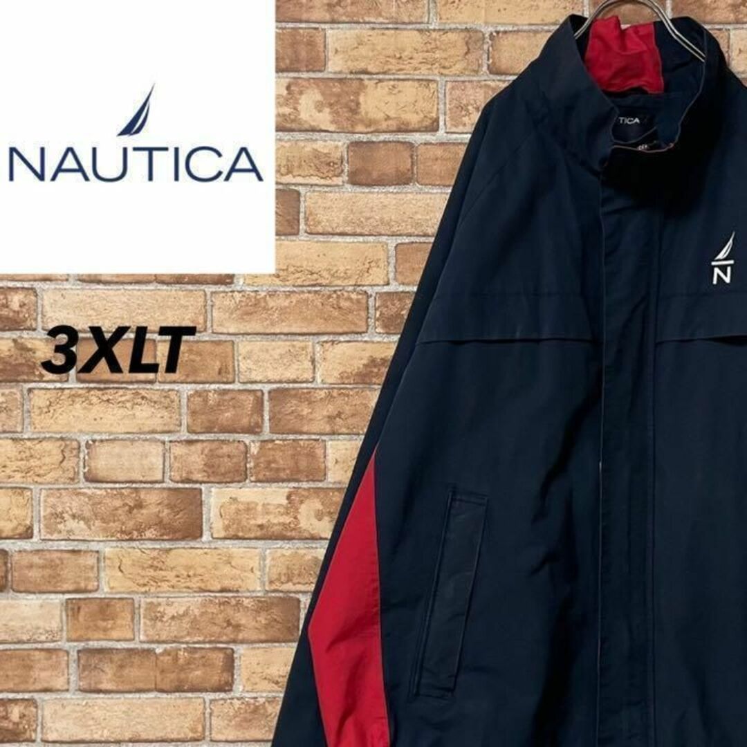 ノーティカ　マウンテンジャケット　ジップアップ　ビッグシルエット　刺繍　3XLT