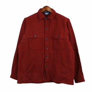 ウールリッチ(WOOLRICH)の90年代 WOOLRICH ウールリッチ 長袖シャツ ツイル レッド (メンズ Lサイズ相当) 中古 古着 O4928(シャツ)