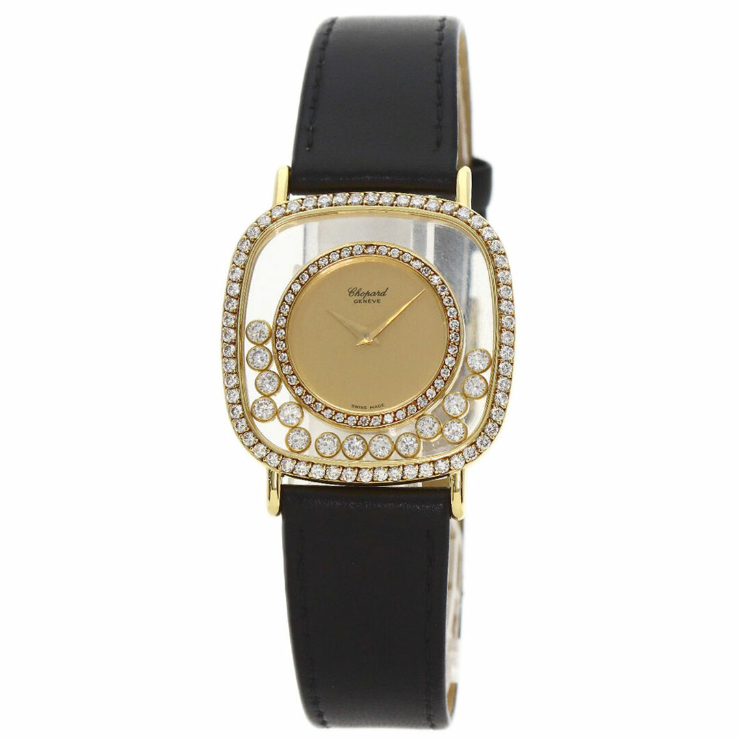 Chopard 21/2900 ハッピーダイヤモンド  腕時計 K18YG 革 メンズ