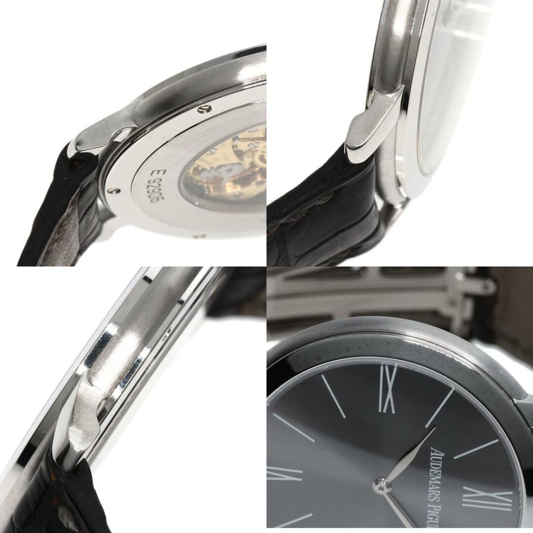 AUDEMARS PIGUET(オーデマピゲ)のAUDEMARS PIGUET 15126BC.00.D002CR.01 ジュールオーデマ エクストラフラット メーカーコンプリート 腕時計 K18WG 革 メンズ メンズの時計(腕時計(アナログ))の商品写真